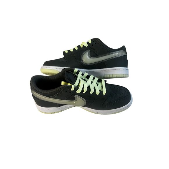 Nike Dunk Low BG Iron Grey Cool Grey Lime Ice Glow in Dark Youth 5.5Y/Woman 7 HQ - Picture 3 of 12